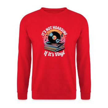 Ce n’est pas de la thésaurisation si c’est du vinyle - Sweat-shirt Unisexe - rouge - Devant - Alina (178cm) & Michal (187cm)