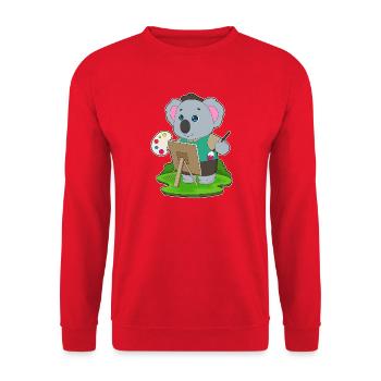 Peintre Koala Peinture au pinceau - Sweat-shirt Unisexe - rouge - Devant - Alina (178cm) & Michal (187cm)