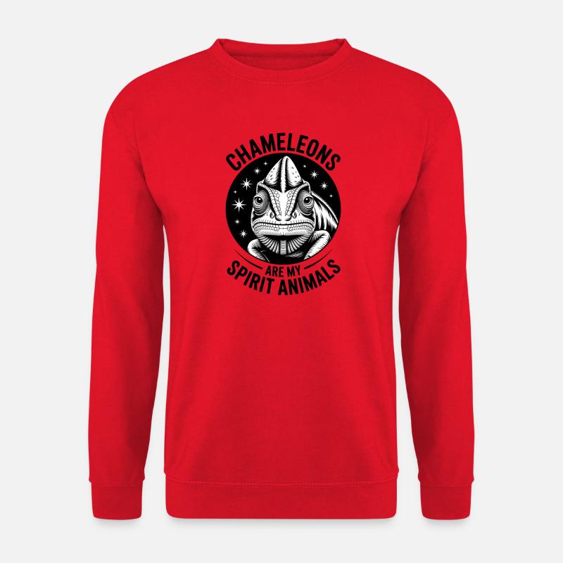 Chamäleon Sprüche Lustiges Chamäleons Geschenk - Unisex Pullover - Rot