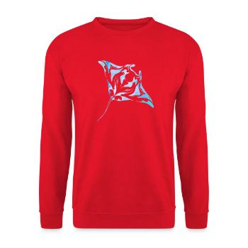 MantaRayBlue - Unisex Sweatshirt - red - Front - Alina (178cm) & Michal (187cm)