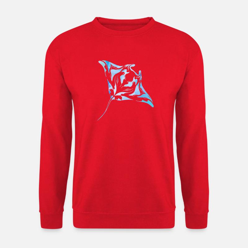 MantaRayBlau - Unisex Pullover - Rot