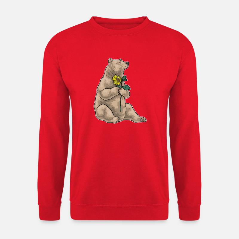 Bär Sonnenblume - Unisex Pullover - Rot