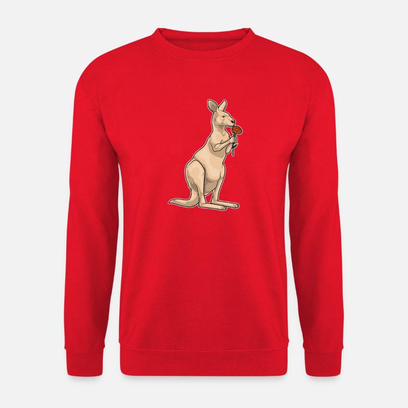 Kangaroo Calendula - Unisex Sweatshirt - red
