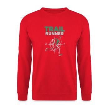 Trail Running - un coureur dans la nature - Sweat-shirt Unisexe - rouge - Devant - Alina (178cm) & Michal (187cm)
