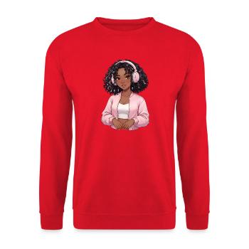 Vintage Japanese Bigfoot Gamer Anime Gaming - Unisex Sweatshirt - red - Front - Alina (178cm) & Michal (187cm)