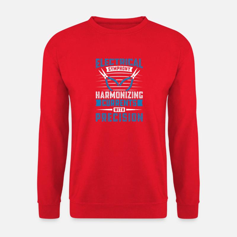 Electrician, Electronics Technician, Electrician - Unisex Sweatshirt - red