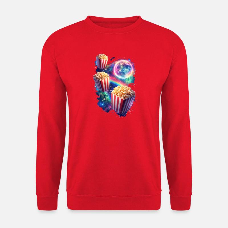 Kosmischer Popcornzauber - Unisex Pullover - Rot