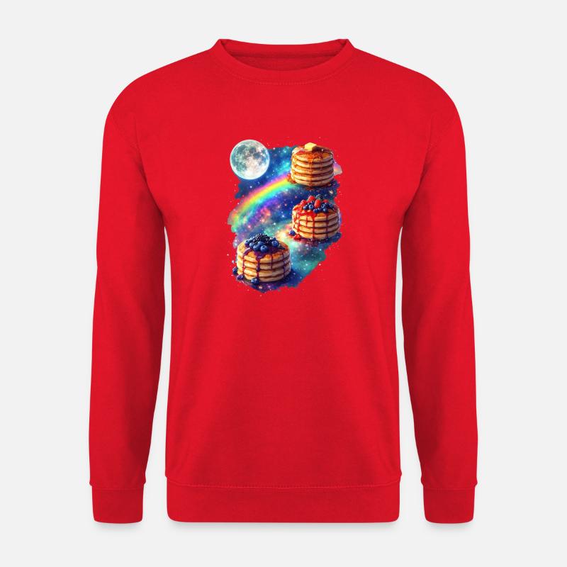 Kosmische Pfannkuchen Galaxie - Unisex Pullover - Rot