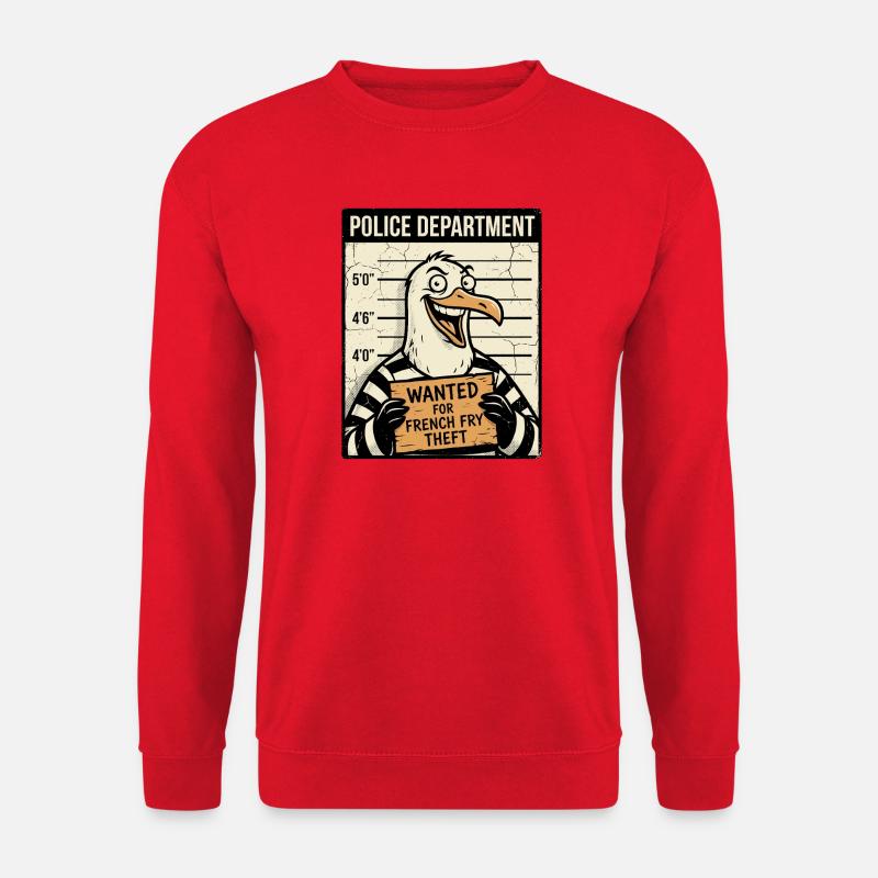 Freche Möwe Spruch Norddeutscher Humor - Unisex Pullover - Rot