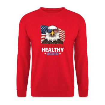 Rendre l’Amérique en bonne santé à nouveau - Sweat-shirt Unisexe - rouge - Devant - Alina (178cm) & Michal (187cm)