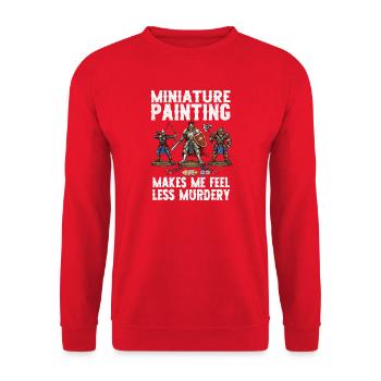 Miniature painting: Less murderous lust - Unisex Sweatshirt - red - Front - Alina (178cm) & Michal (187cm)