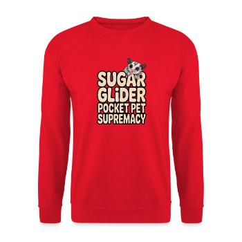 Sugar Glider Mom Exotischer Haustierliebhaber - Unisex Pullover - Rot - Vorne - Alina (178cm) & Michal (187cm)