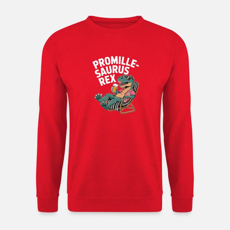 Promille-Saurus Rex Lounge - Unisex Pullover - Rot
