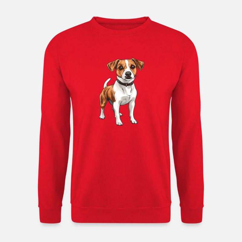 Jack Russel Terrier Hundedesign - Unisex Pullover - Rot