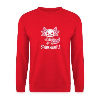 Spooksalot Skeleton Dragon - Unisex Sweatshirt - red - Front - Alina (178cm) & Michal (187cm)