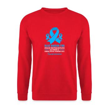 ME CFS - Unisex Pullover - Rot - Vorne - Alina (178cm) & Michal (187cm)