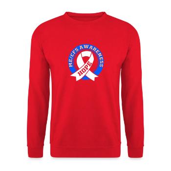 ME CFS - Unisex Pullover - Rot - Vorne - Alina (178cm) & Michal (187cm)