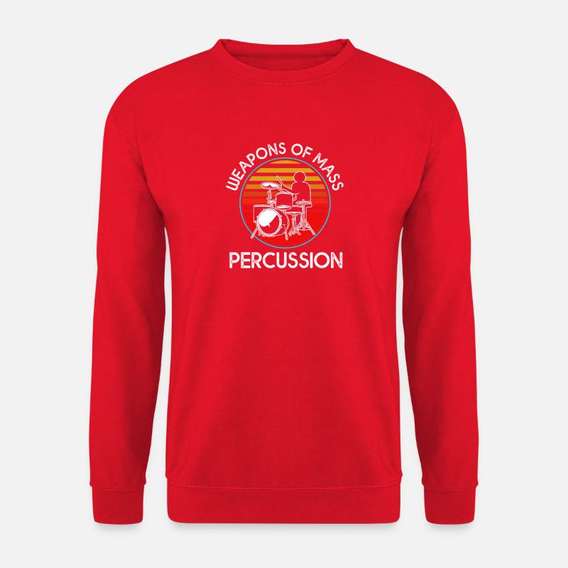 Drummer Drumsticks Drums - Unisex Sweatshirt - red
