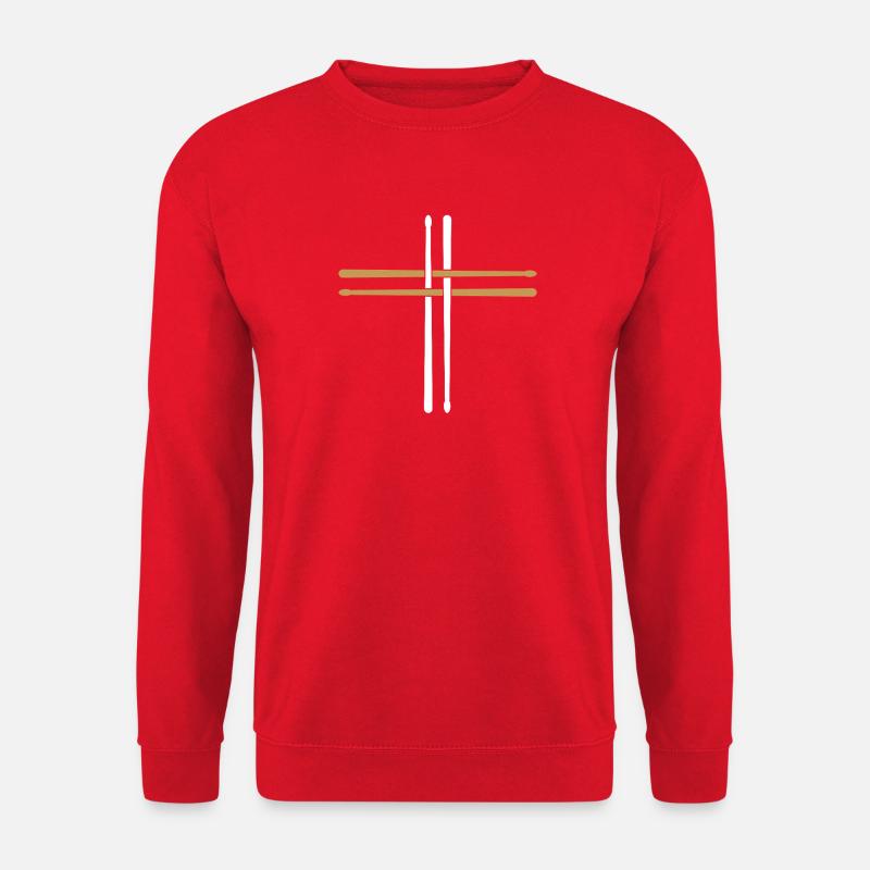 Drums, Drummer Drum Sticks - Unisex Sweatshirt - red