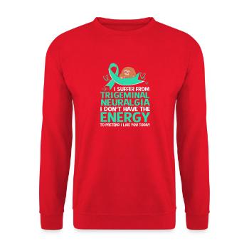 Trigeminal neuralgia - Unisex Sweatshirt - red - Front - Alina (178cm) & Michal (187cm)