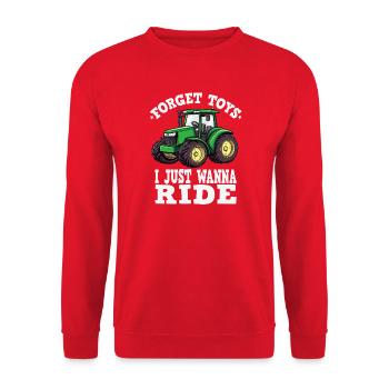 Ich will Traktor fahren - Unisex Pullover - Rot - Vorne - Alina (178cm) & Michal (187cm)