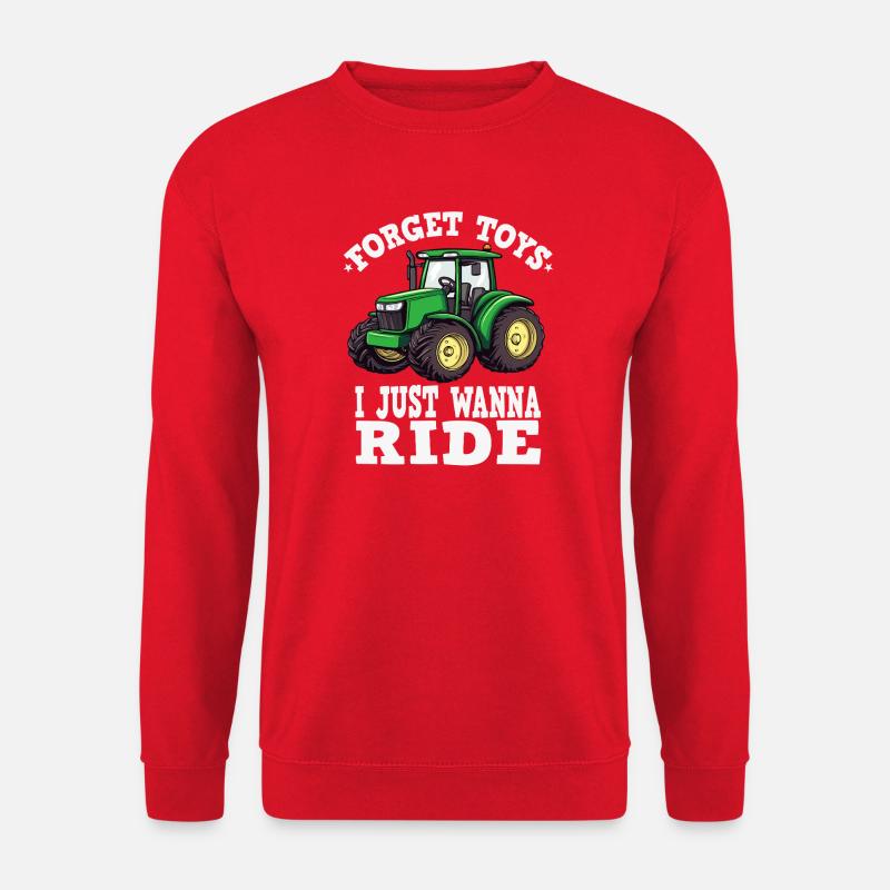 Ich will Traktor fahren - Unisex Pullover - Rot
