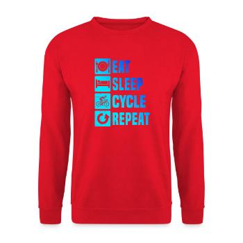 Geschenkidee für einen Roadbike mit Roadbike - Unisex Pullover - Rot - Vorne - Alina (178cm) & Michal (187cm)