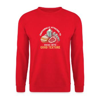 Stones with Structure | Geology Minerals - Unisex Sweatshirt - red - Front - Alina (178cm) & Michal (187cm)
