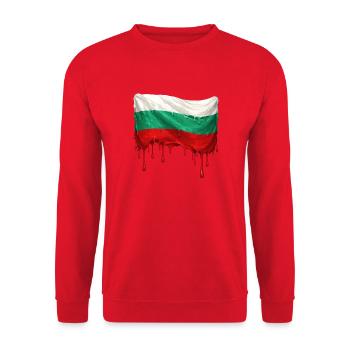 Drapeau bulgare coloré - Sweat-shirt Unisexe - rouge - Devant - Alina (178cm) & Michal (187cm)