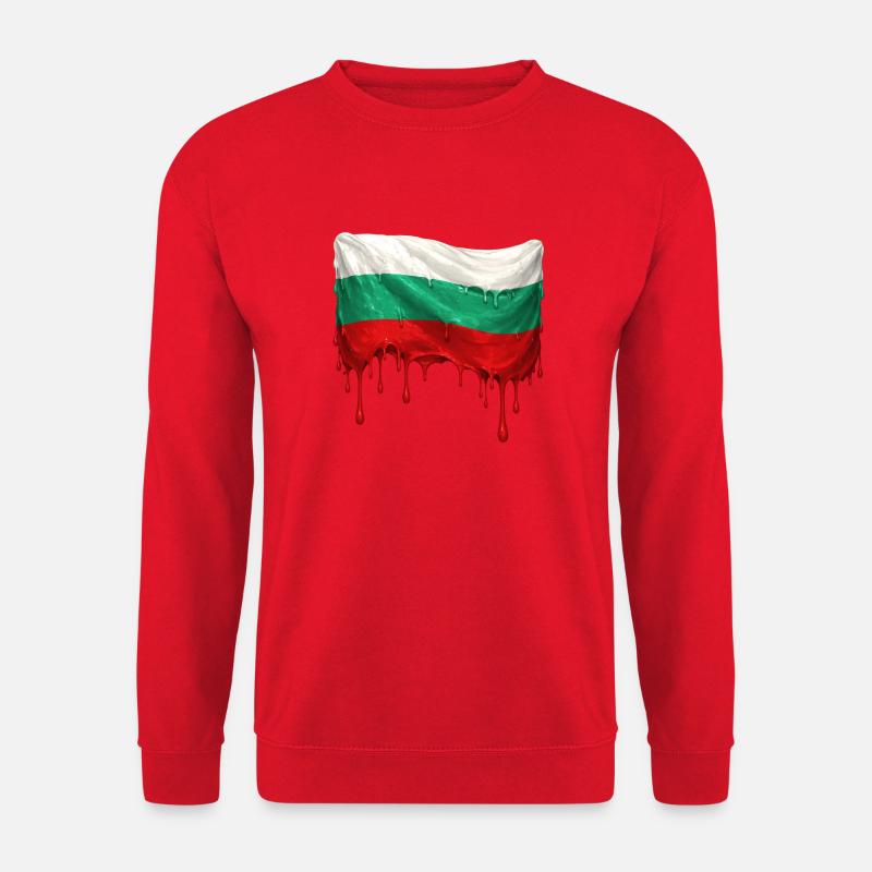 Bulgarische Flagge bunte Farbe - Unisex Pullover - Rot