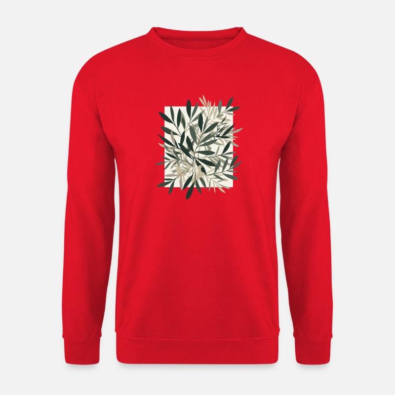 Leaf dance in natural tone - Unisex Sweatshirt - red