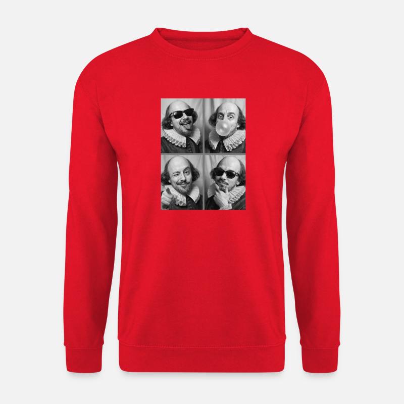 William_Shakesepeare Fotostreifen - Unisex Pullover - Rot