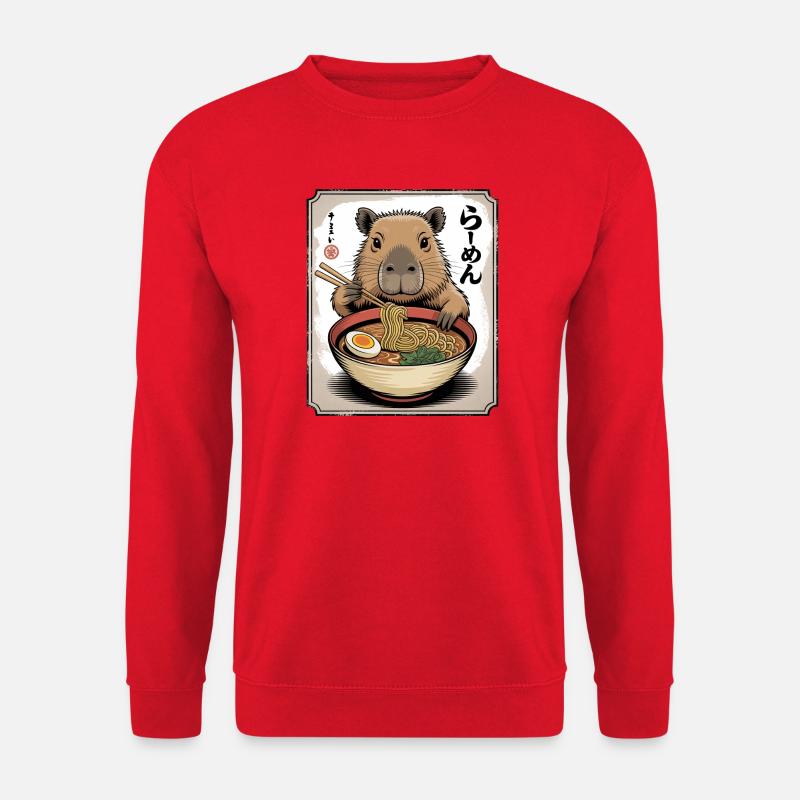 Capybara Ramen Bowl - Unisex Sweatshirt - red