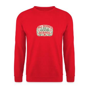 Tous les corps sont bons, les corps floraux - Sweat-shirt Unisexe - rouge - Devant - Alina (178cm) & Michal (187cm)