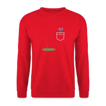 Golfer in pocket pocket - Unisex Sweatshirt - red - Front - Alina (178cm) & Michal (187cm)