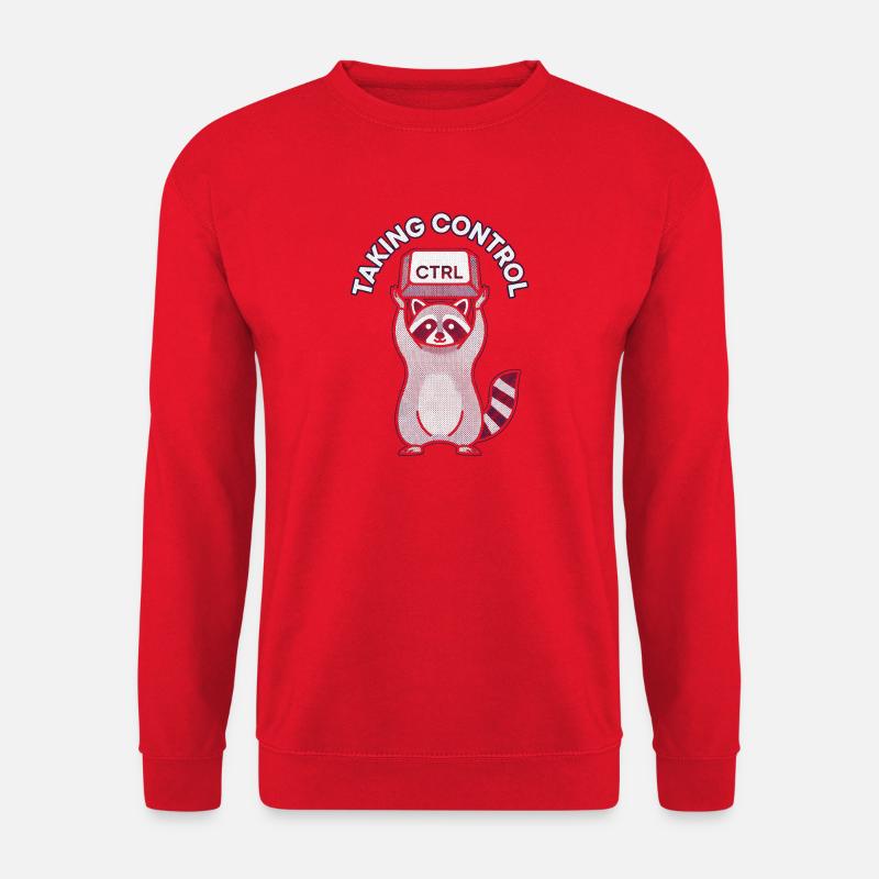 Raccoon Ctrl: Taking Control - Unisex Sweatshirt - red