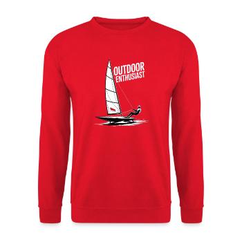 Régate Voile Chemise Voilier Yacht Équipage - Sweat-shirt Unisexe - rouge - Devant - Alina (178cm) & Michal (187cm)