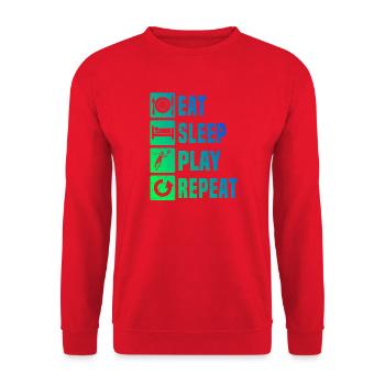 Gift idea for a tennis with tennis - Unisex Sweatshirt - red - Front - Alina (178cm) & Michal (187cm)