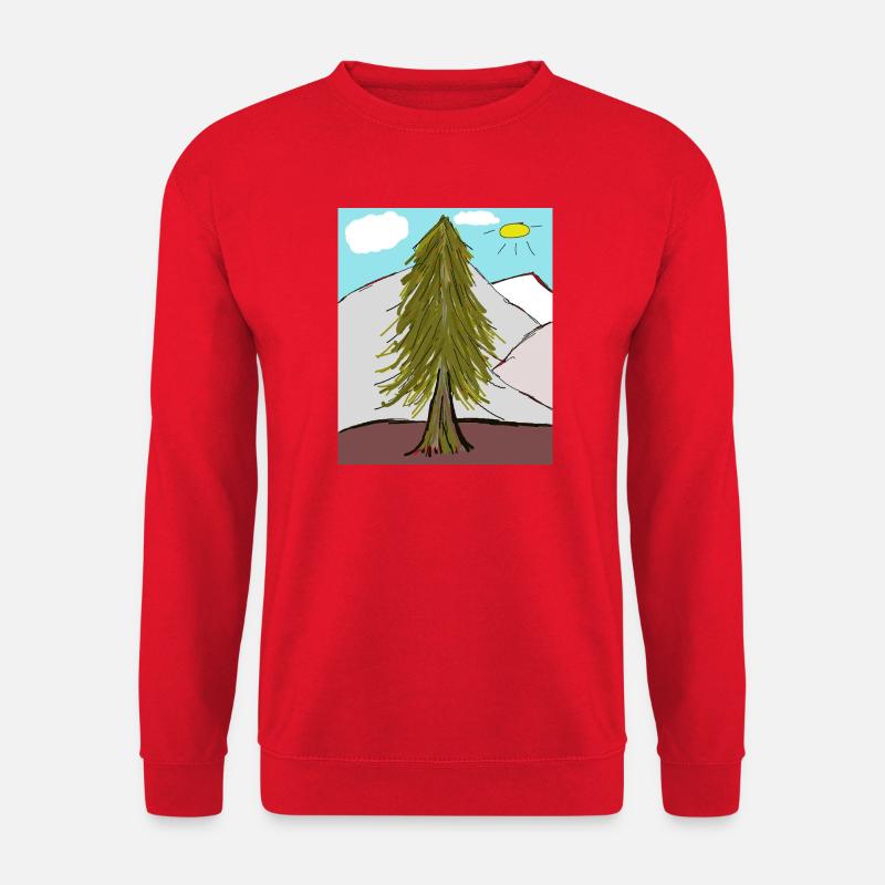 Nadelwald am Bergsonnenglanz - Unisex Pullover - Rot