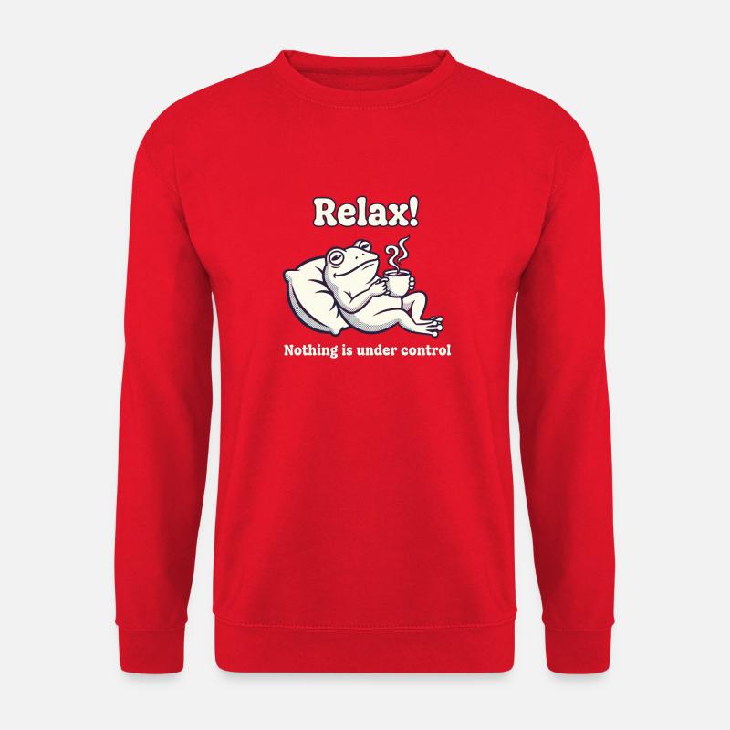 Relaxed frog: Nothing is under control - Unisex Sweatshirt - red