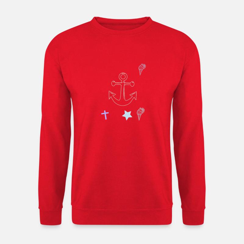 Maritim Anker Kreuz Eiscrem - Unisex Sweatshirt - red