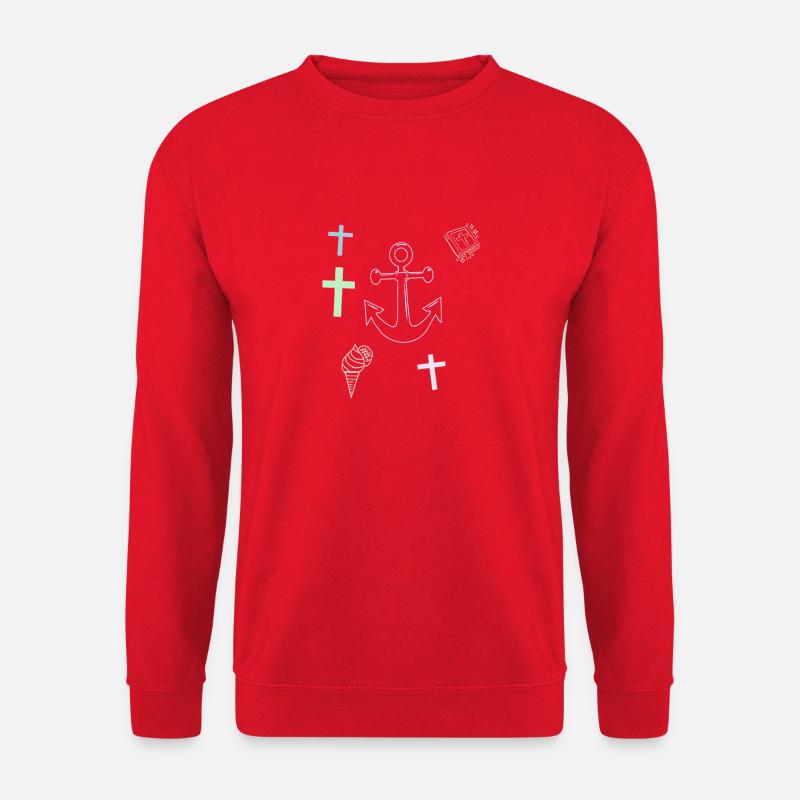 Anker Kreuz Eis maritim - Unisex Sweatshirt - red