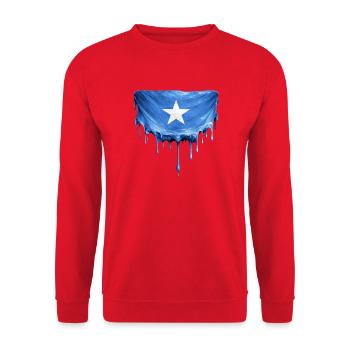 Art de la chute du drapeau somalien - Sweat-shirt Unisexe - rouge - Devant - Alina (178cm) & Michal (187cm)