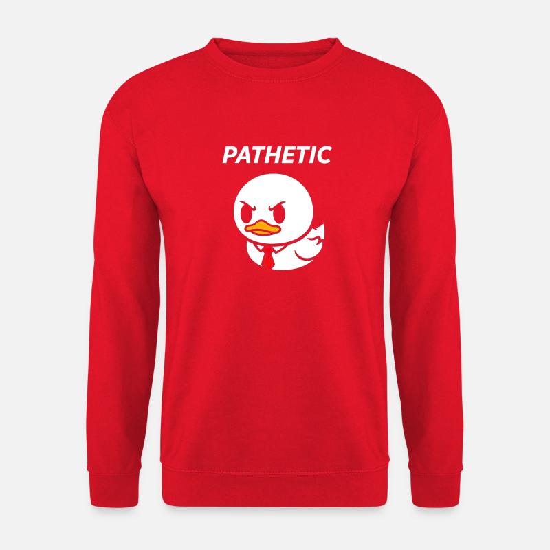Pathetic duck with tie - Unisex Sweatshirt - red