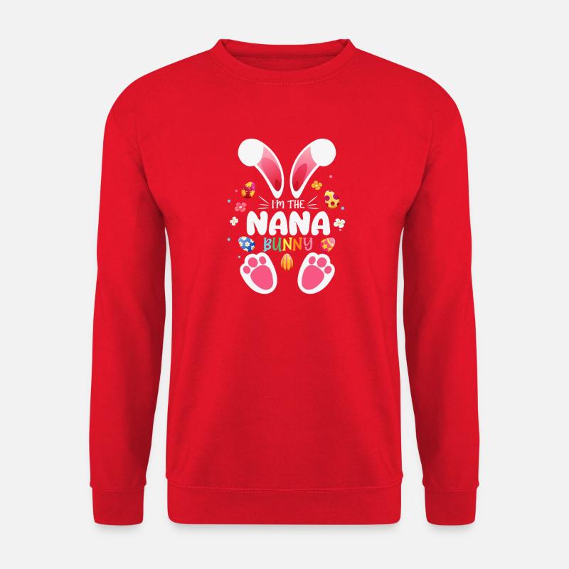 Nana Bunny Easter Charm - Unisex Sweatshirt - red