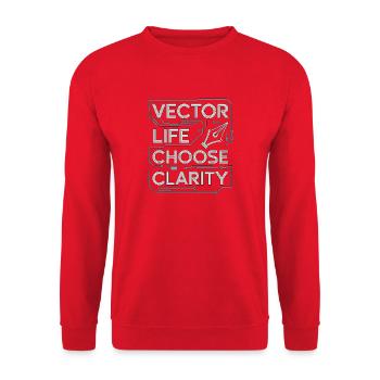 Logo Designer Vector Life Choose Brand Designer - Unisex Sweatshirt - red - Front - Alina (178cm) & Michal (187cm)