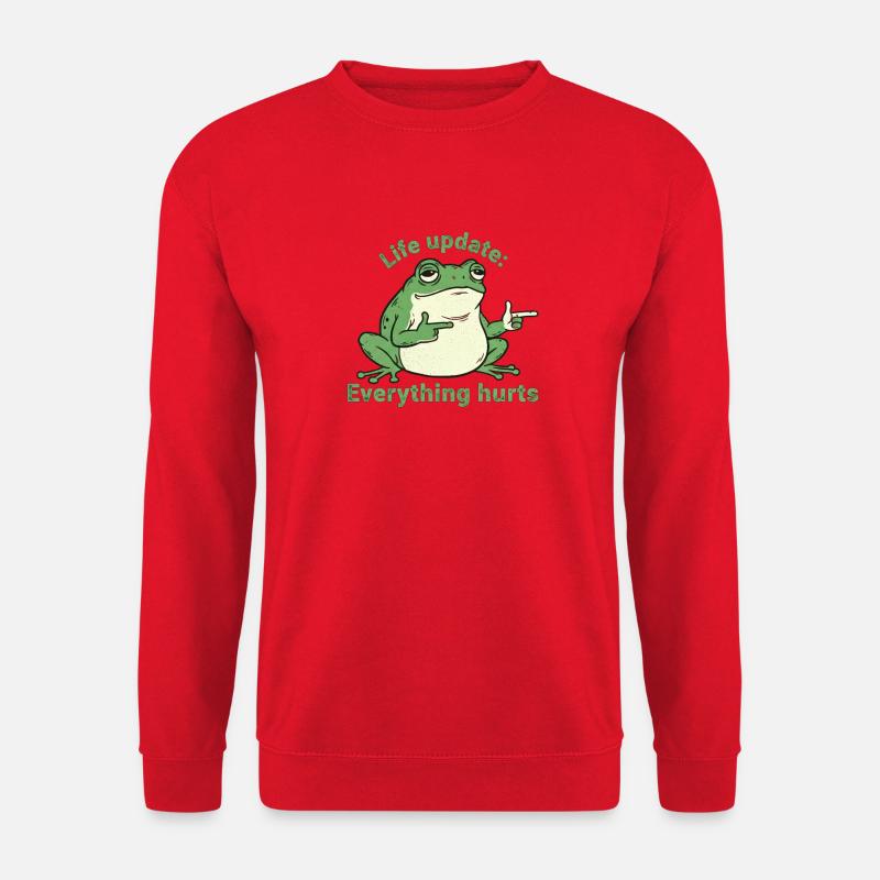 Lebensupdate: Alles tut weh - Unisex Pullover - Rot