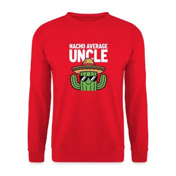 Nacho Oncle Drôle Cinq de Mayo - Sweat-shirt Unisexe - rouge - Devant - Alina (178cm) & Michal (187cm)