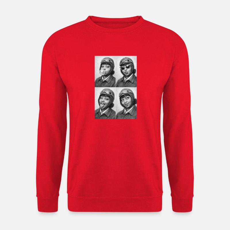 Bessie Coleman Collage - Unisex Pullover - Rot