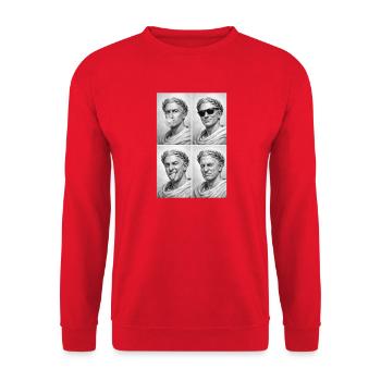 Caesar Collage - Unisex Pullover - Rot - Vorne - Alina (178cm) & Michal (187cm)